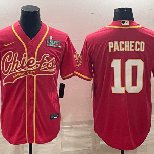 Kansas City Chiefs #10 Isiah Pacheco Red With Super Bowl LVII Patch Cool Base Stitched Jersey