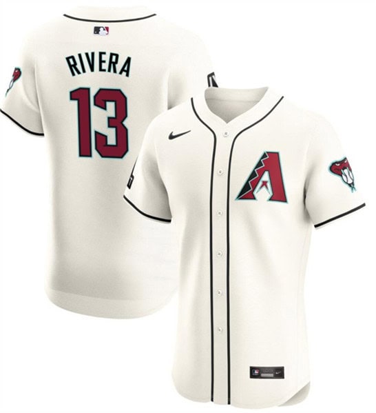 Arizona Diamondbacks #13 Emmanuel Rivera Cream Flex Base Stitched Jersey