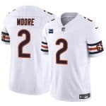 Chicago Bears #2 DJ Moore White 2024 F.U.S.E. With 1-Star C Patch Vapor Untouchable Limited Stitched Jersey
