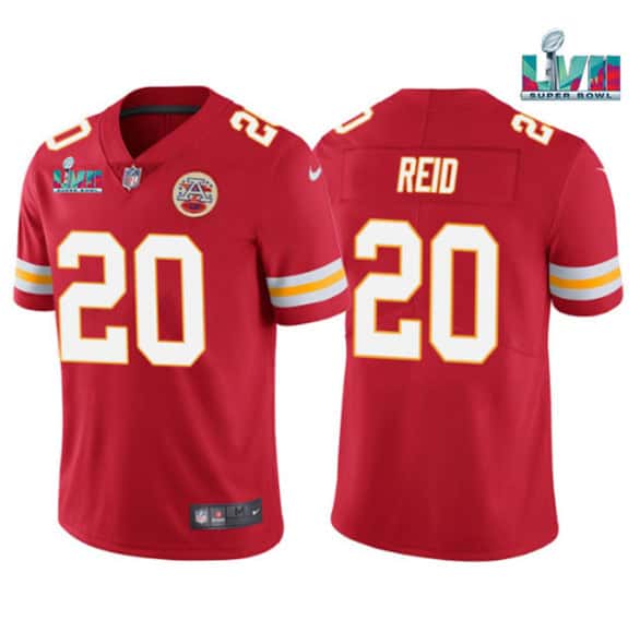 Kansas City Chiefs #20 Justin Reid Red Super Bowl LVII Patch Vapor Untouchable Limited Stitched Jersey