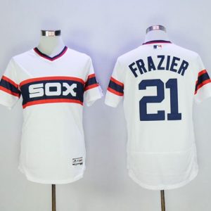 White Sox #21 Todd Frazier White Flexbase Authentic Collection Alternate Home Stitched Jersey
