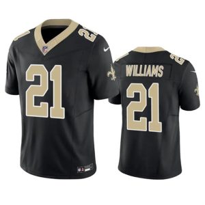 New Orleans Saints #21 Jamaal Williams Black 2023 F.U.S.E. Vapor Untouchable Limited Stitched Jersey