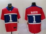 New York Giants #1 Malik Nabers Red 2024 F.U.S.E. Vapor Untouchable Limited Stitched Jersey