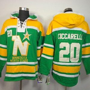 Stars #20 Dino Ciccarelli Green Sawyer Hooded Sweatshirt Stitched Jersey
