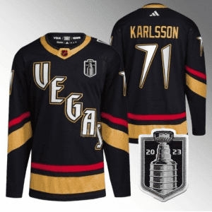 Vegas Golden Knights #71 William Karlsson Black 2023 Stanley Cup Final Stitched Jersey