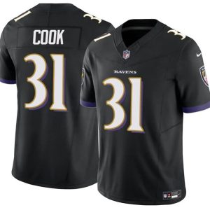 Baltimore Ravens #31 Dalvin Cook Black 2024 F.U.S.E. Vapor Limited Jersey