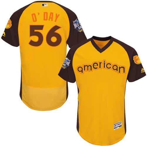 Orioles #56 Darren O'Day Gold Flexbase Authentic Collection 2016 All-Star American League Stitched Jersey