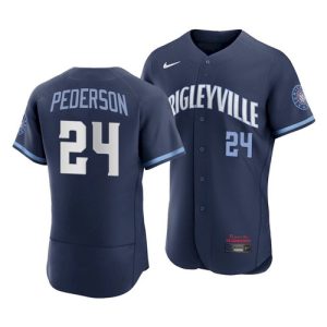 Chicago Cubs #24 Joc Pederson 2021 Navy City Connect Stitched Jersey