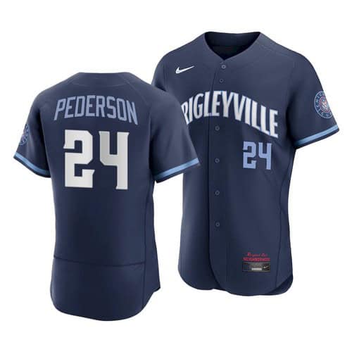Chicago Cubs #24 Joc Pederson 2021 Navy City Connect Stitched Jersey