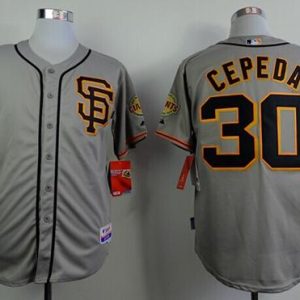 Giants #30 Orlando Cepeda Grey Cool Base Stitched Jersey