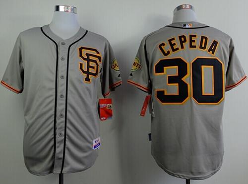 Giants #30 Orlando Cepeda Grey Cool Base Stitched Jersey