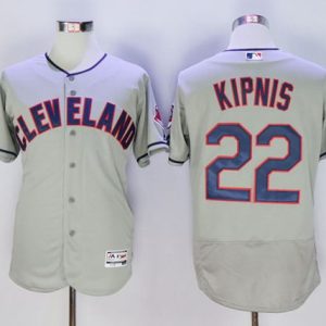 Indians #22 Jason Kipnis Grey Flexbase Authentic Collection Stitched Jersey