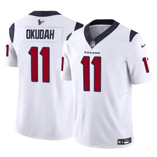 Houston Texans #11 Jeff Okudah White 2024 F.U.S.E. Vapor Untouchable Stitched Jersey