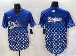 Los Angeles Dodgers Team Big Logo Blue Limited Stitched Jersey