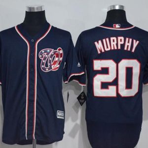 Nationals #20 Daniel Murphy Navy Blue New Cool Base Stitched Jersey