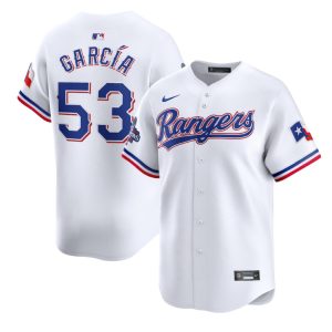 Texas Rangers #53 Adolis Garc¨ªa White 2023 World Series Champions Stitched Jersey