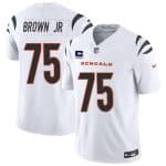 Cincinnati Bengals #75 Orlando Brown Jr White 2025 F.U.S.E. With 2-Star C Patch Vapor Untouchable Limited Stitched Jersey