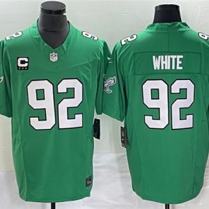 Philadelphia Eagles #92 Reggie White Green 2023 F.U.S.E. With C Patch Vapor Untouchable Stitched Jersey