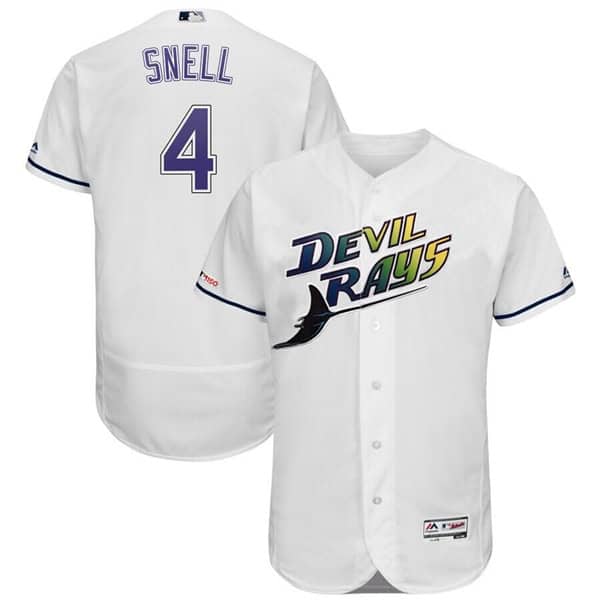 Tampa Bay Rays #4 Blake Snell White Flex Base Stitched Jersey