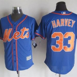 Mets #33 Matt Harvey Blue Alternate Home New Cool Base Stitched Jersey