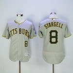 Pirates #8 Willie Stargell Grey Flexbase Authentic Collection Stitched Jersey