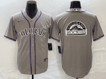 Colorado Rockies Gray Team Big Logo Stitched Jersey
