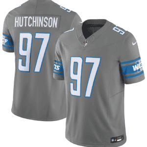 Detroit Lions #97 Aidan Hutchinson Grey 2023 F.U.S.E. Vapor Untouchable Limited Stitched Jersey