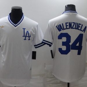 Los Angeles Dodgers #34 Toro Valenzuela White Stitched Baseball Jersey