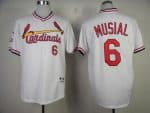 Cardinals #6 Stan Musial White 1982 Turn Back The Clock Stitched Jersey