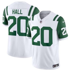 New York Jets #20 Breece Hall White Classic Alternate Vapor F.U.S.E. Limited Stitched Jersey