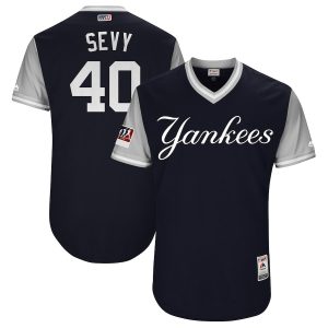 New York Yankees Luis Severino "Sevy" Majestic Navy Gray 2018 Players' Weekend Jersey