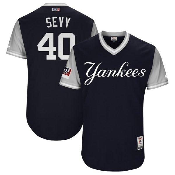 New York Yankees Luis Severino "Sevy" Majestic Navy Gray 2018 Players' Weekend Jersey