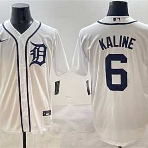 Detroit Tigers #6 Al Kaline White Cool Base Stitched Jersey