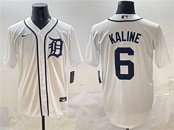 Detroit Tigers #6 Al Kaline White Cool Base Stitched Jersey