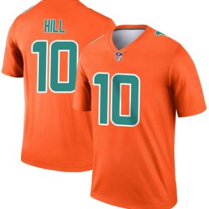 Miami Dolphins #10 Tyreek Hill Orange Inverted Legend Stitched Football Jersey