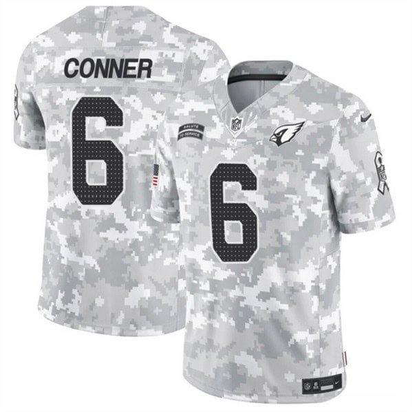 Arizona Cardinals #6 James Conner 2024 F.U.S.E. Arctic Camo Salute To Service Limited Stitched Jersey