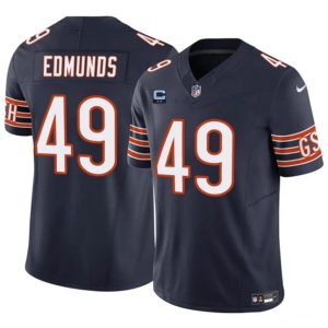 Chicago Bears #49 Tremaine Edmunds Navy 2024 F.U.S.E. With 2-Star C Patch Vapor Untouchable Limited Stitched Jersey