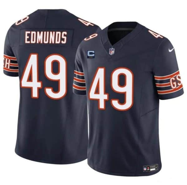 Chicago Bears #49 Tremaine Edmunds Navy 2024 F.U.S.E. With 2-Star C Patch Vapor Untouchable Limited Stitched Jersey