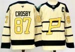 Pittsburgh Penguins #87 Sidney Crosby Cream 2024-25 With C Patch Winter Classic Stitched Jersey