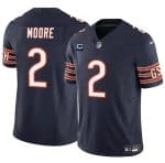 Chicago Bears #2 DJ Moore Navy 2024 F.U.S.E. With 1-Star C Patch Vapor Untouchable Limited Stitched Jersey