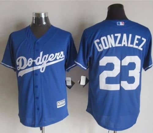 Dodgers #23 Adrian Gonzalez Blue New Cool Base Stitched Jersey