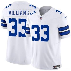 Dallas Cowboys #33 Javonte Williams White 2025 F.U.S.E. Vapor Untouchable Limited Stitched Jersey
