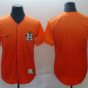Houston Astros Blank Orange Fade Stitched Jersey