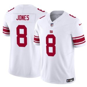 New York Giants #8 Daniel Jones White 2023 F.U.S.E. Vapor Untouchable Limited Stitched Jersey