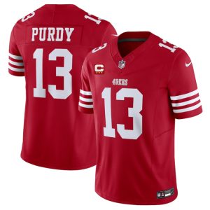 San Francisco 49ers #13 Brock Purdy Red 2025 F.U.S.E. With 3-Star C Patch Vapor Untouchable Limited Stitched Jersey