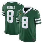 New York Jets #8 Aaron Rodgers Green 2024 F.U.S.E. With 4-Star C Patch Vapor Limited Stitched Jersey