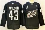 Washington Capitals #43 Tom Wilson Black Cherry Blossom With A Patch Stitched Jersey