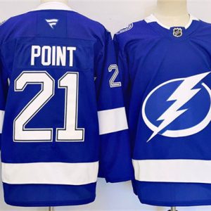 Tampa Bay Lightning #21 Brayden Point 2024-25 Blue Stitched Jersey