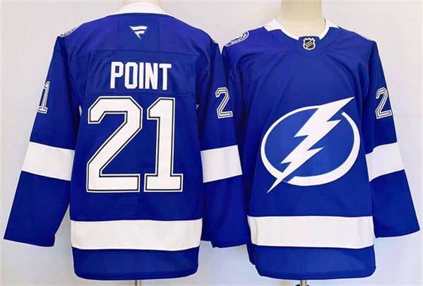 Tampa Bay Lightning #21 Brayden Point 2024-25 Blue Stitched Jersey