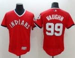 Indians #99 Ricky Vaughn Red Flexbase Authentic Collection 1978 Turn Back The Clock Stitched Jersey